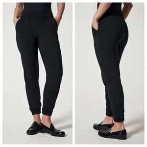 SPANX Black Track Jogger Pants